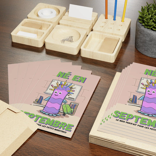 September Birthday Greeting Cards - Fun & Colorful Designs (1 or 10-Pcs)