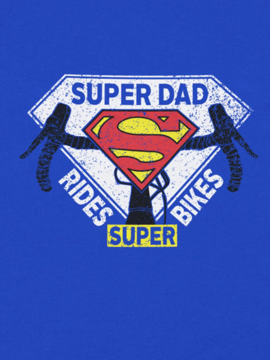 Super Dad Rides Super Bikes Bicycle T-Shirt