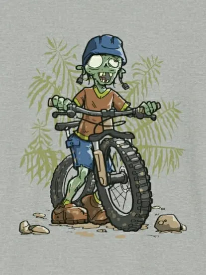 Zombie on Mountain Bike Bicycle T-Shirt