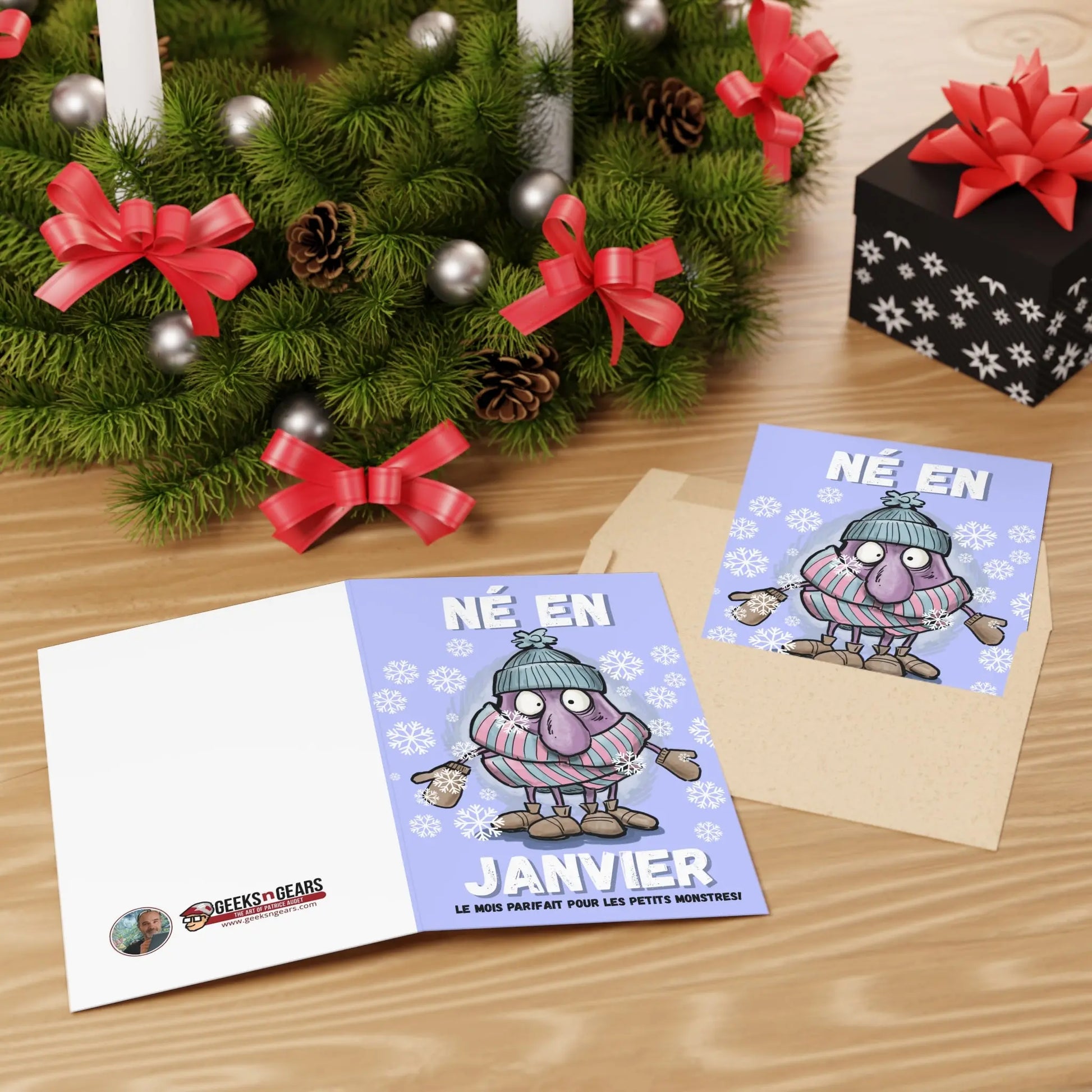Funny January Birthday Greeting Cards - 1 or 10 Pack