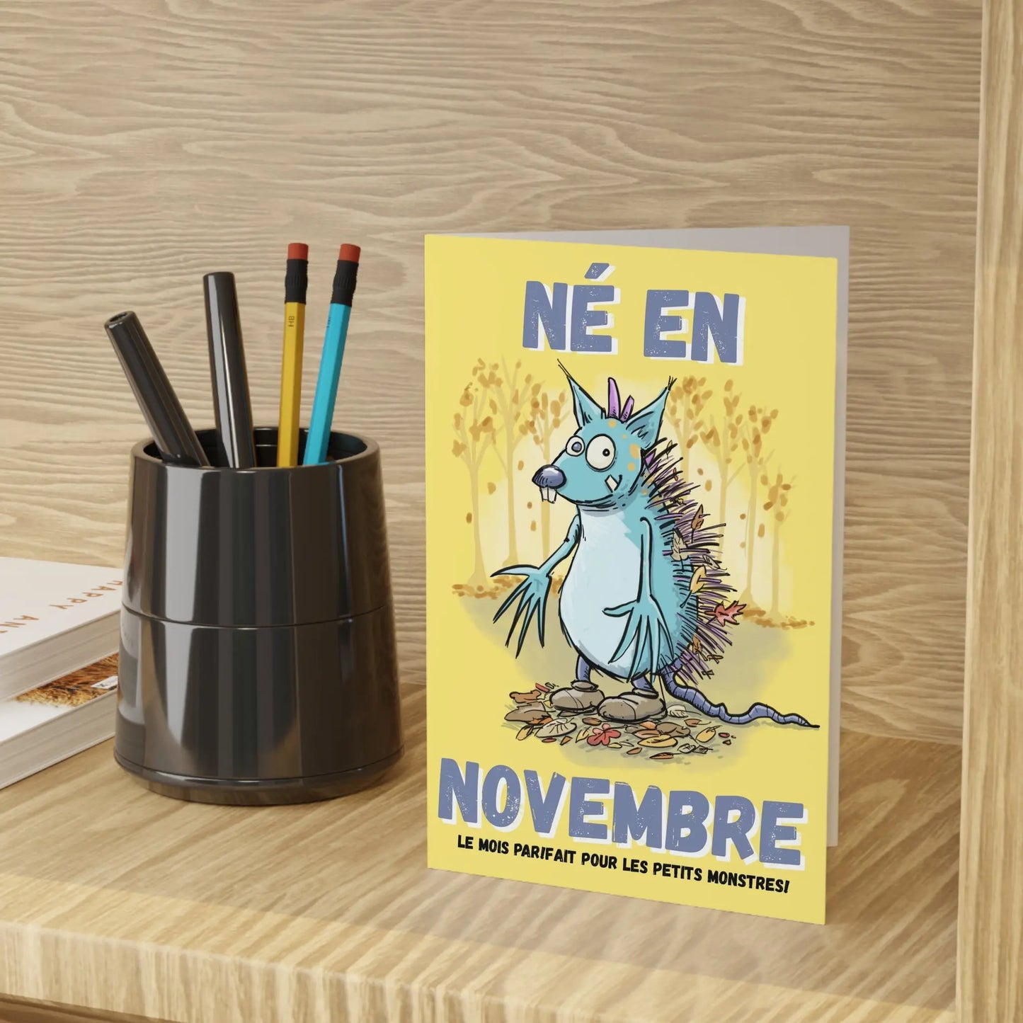 November Birthday Greeting Cards - Perfect for Little Monsters (1 or 10-Pcs)