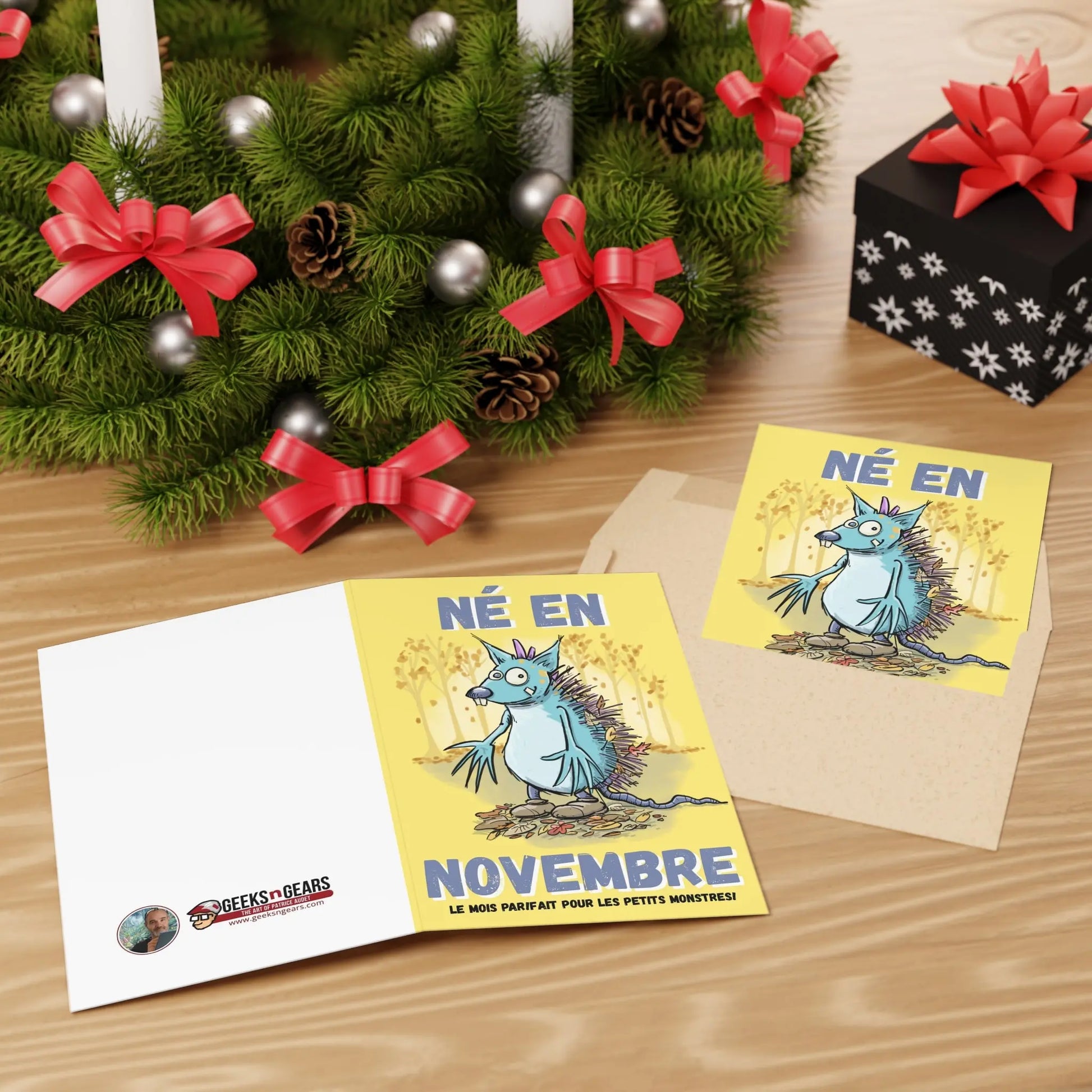 November Birthday Greeting Cards - Perfect for Little Monsters (1 or 10-Pcs)
