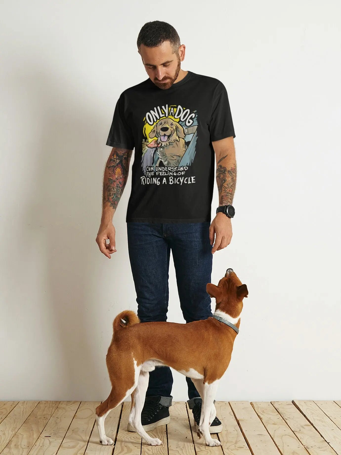 Only a dog can understand the feeling of riding a bicycle T-Shirt