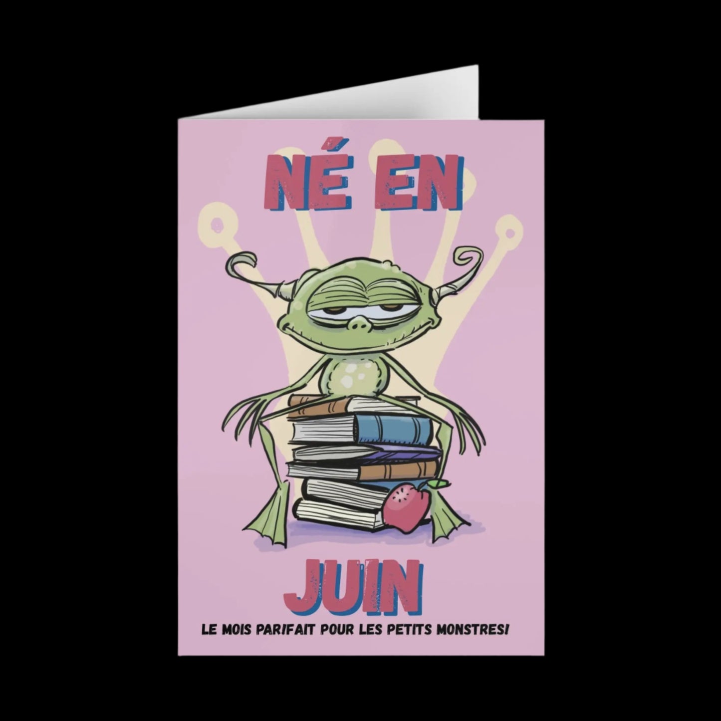 Playful June Birthday Greeting Cards - Fun Art for Kids, Celebration Cards, Notes for Friends, Cute Monster Theme