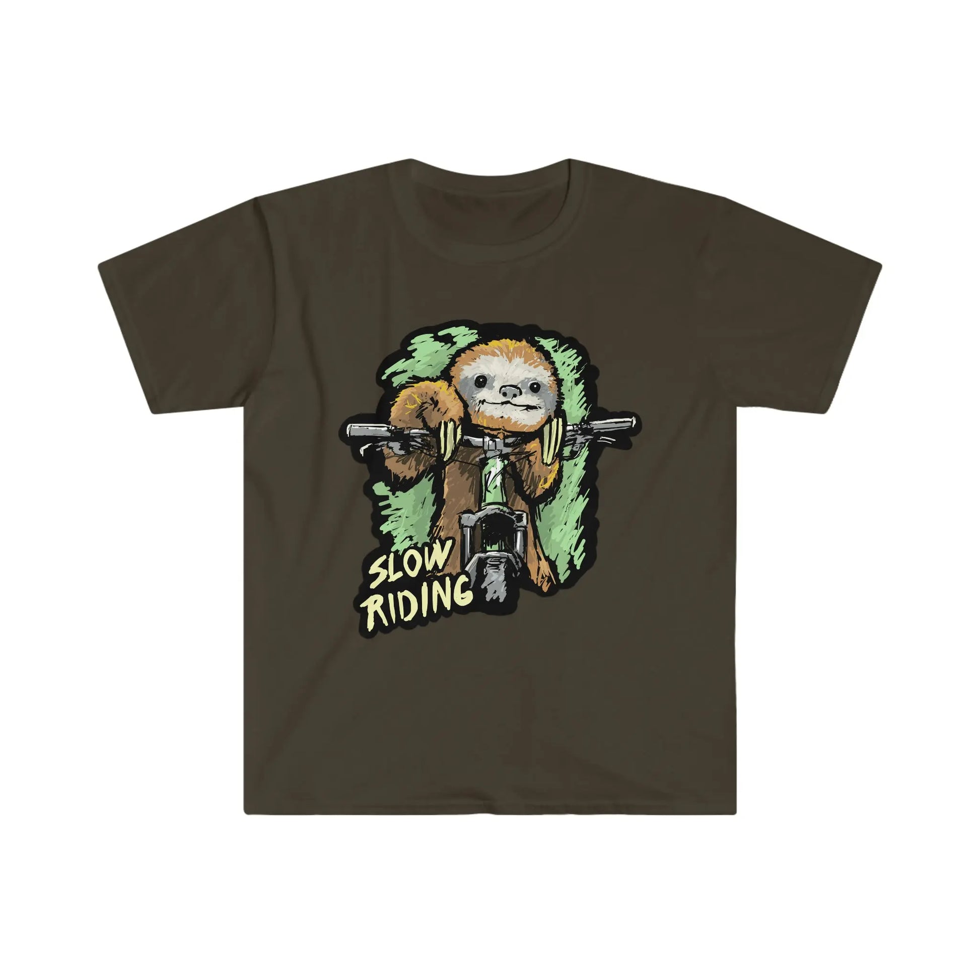 Slow Riding Sloth on Mountain Bike T-Shirt