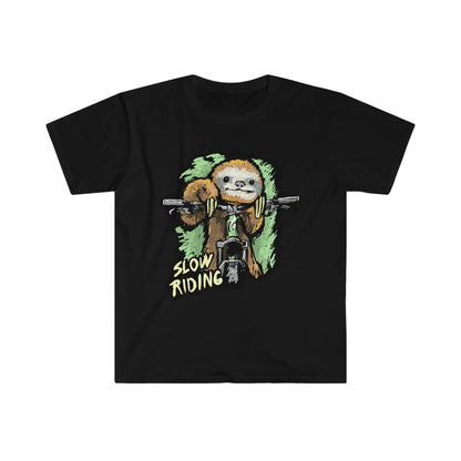Slow Riding Sloth on Mountain Bike T-Shirt - Imagine my Life! - bicycle bike biking