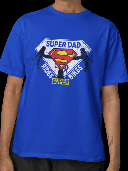 Super Dad Rides Super Bikes Bicycle T-Shirt