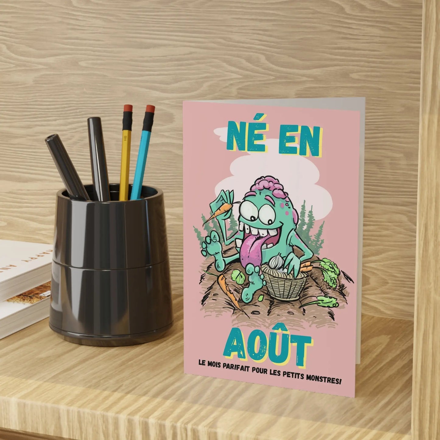 Whimsical Birthday Greeting Cards - Perfect for August Born Monsters (1 or 10-pcs)